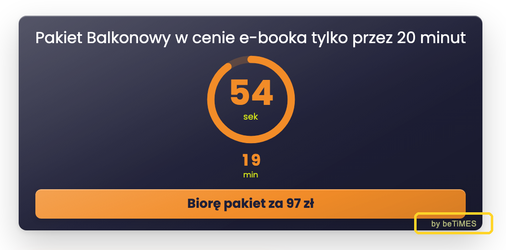 Licznik Pierścień z małym napisem by beTiMES w prawym dolnym rogu