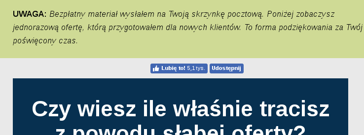 Ofert jednorazowa dla obecnych subskrybentów