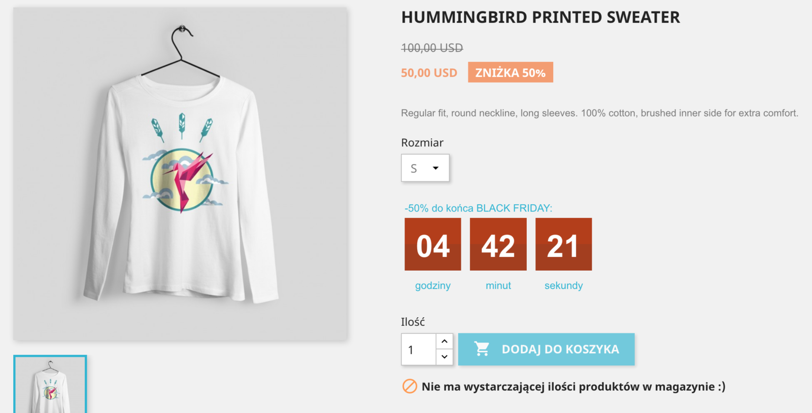 Licznik w sklepie internetowym - Black Friday