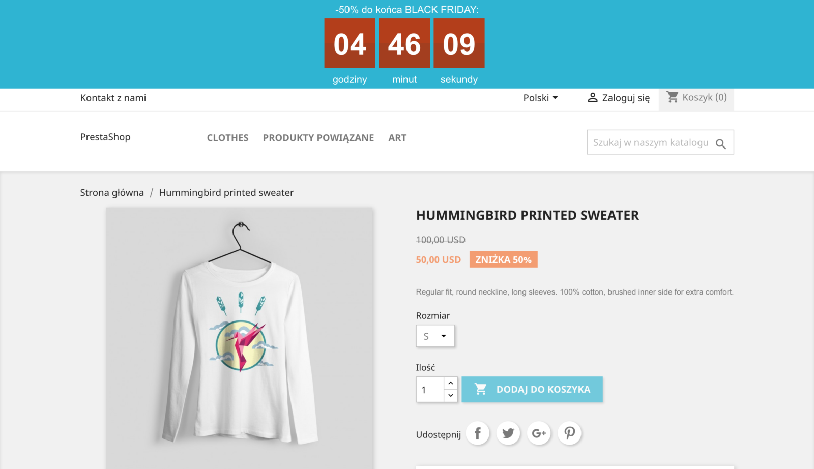 Black Friday licznik na sklepie