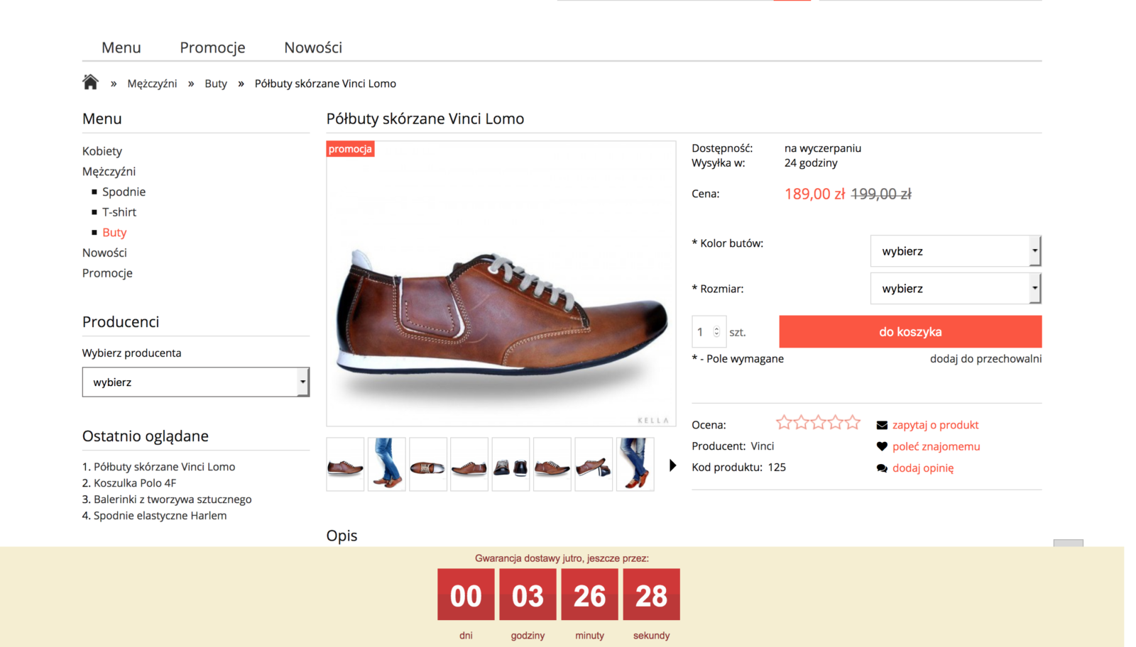 Promocje, liczniki i gwarancja dostawy w sklepach internetowych